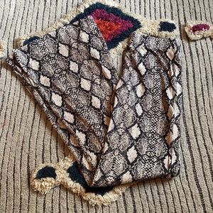 Snake print flare pants